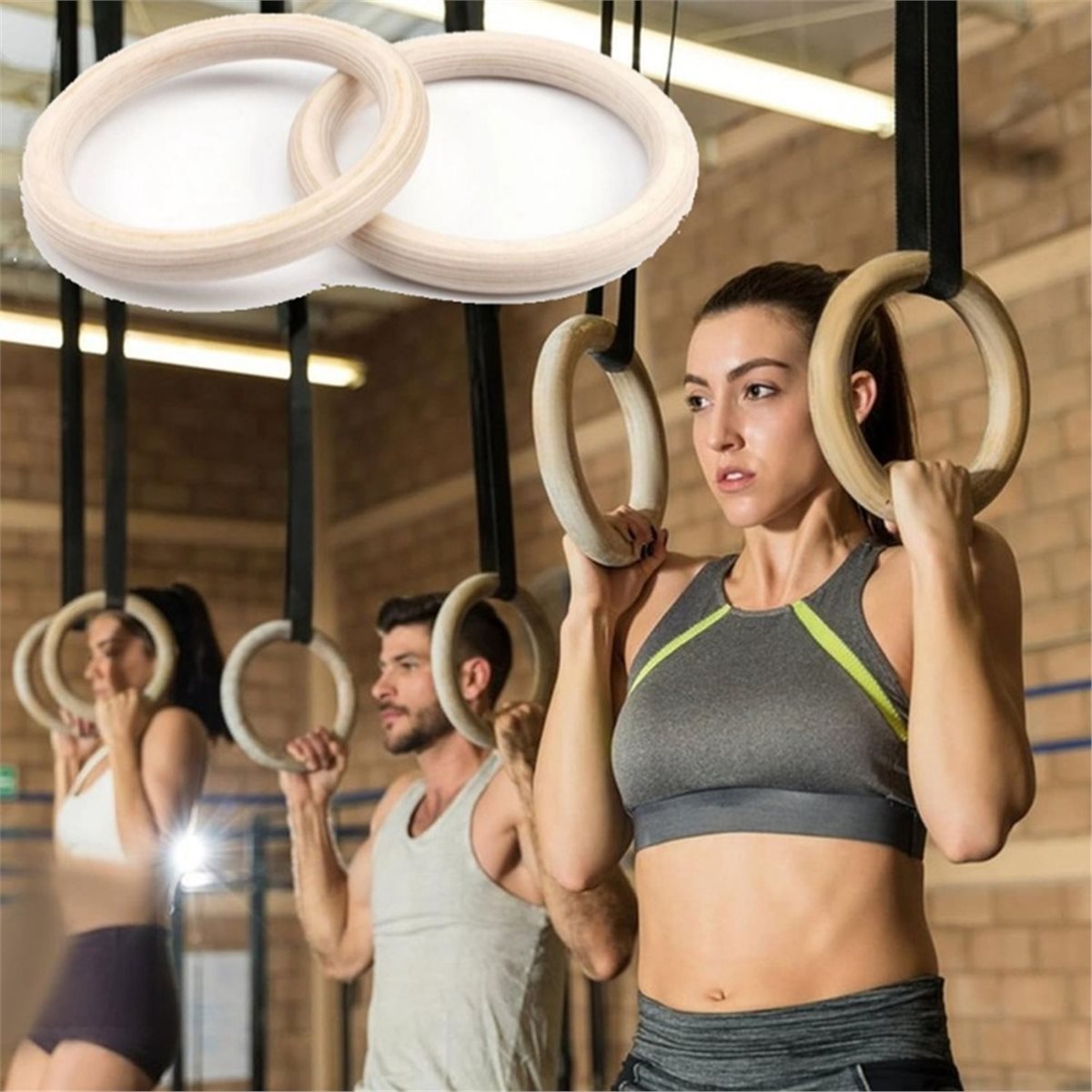 Gymnastic Ring Wood - Oferta de Verano: 2 Anillas de