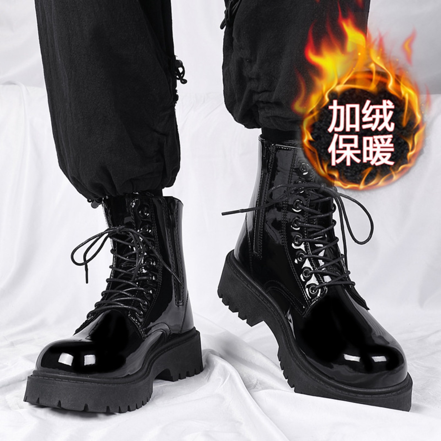 Crossfit Outdoor - Botas de invierno para hombre, cálidas,