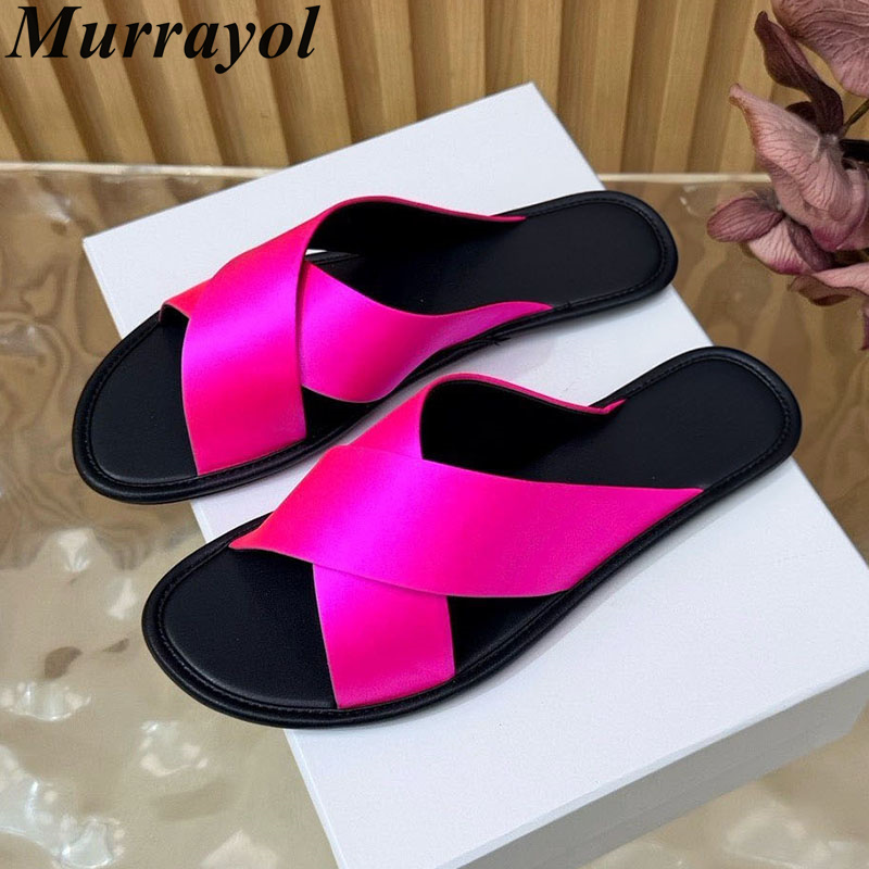 Crossfit Outdoor - Pantuflas Planas de Seda Satinada con