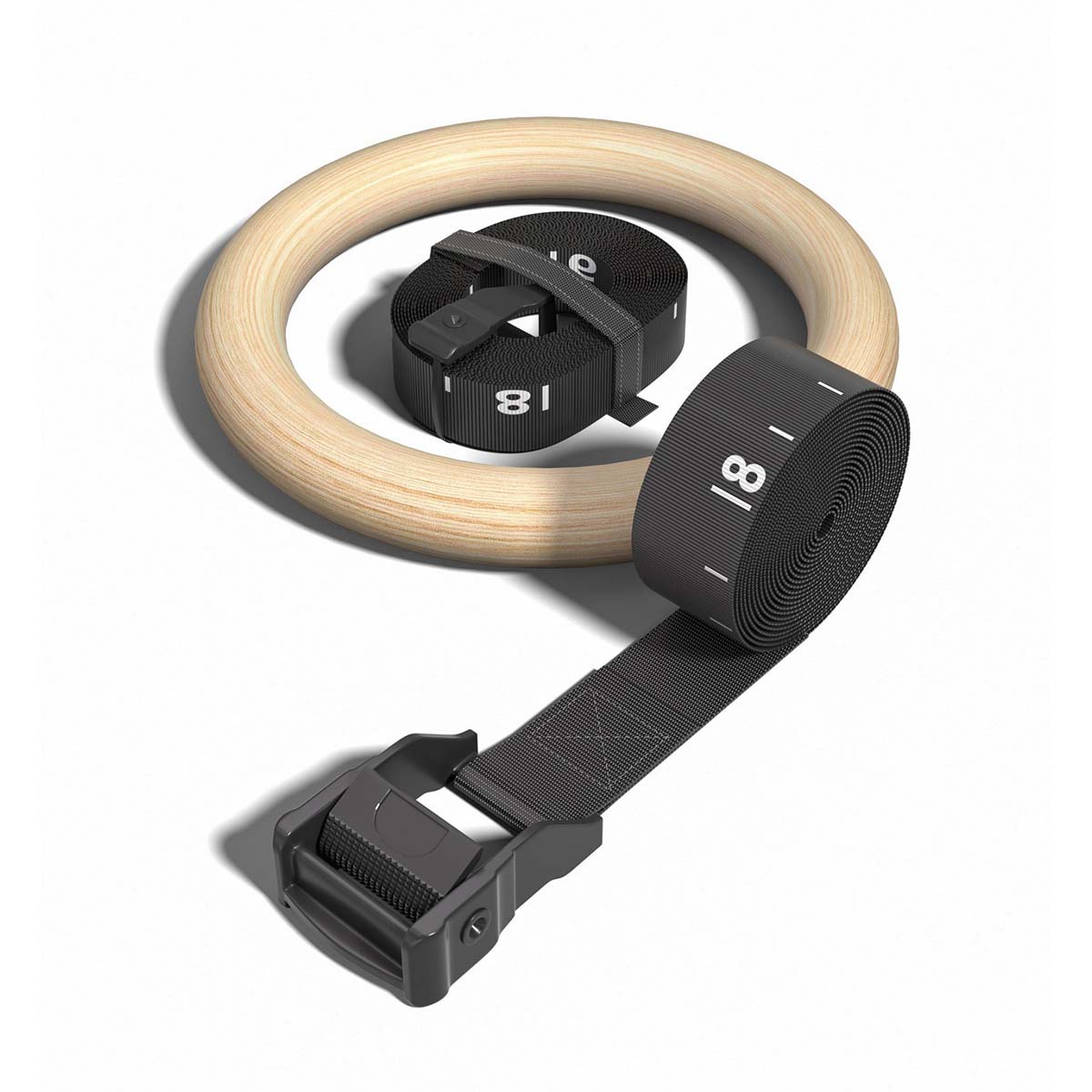 Gymnastic Ring Wood - Anillos de gimnasia de madera ajustables,